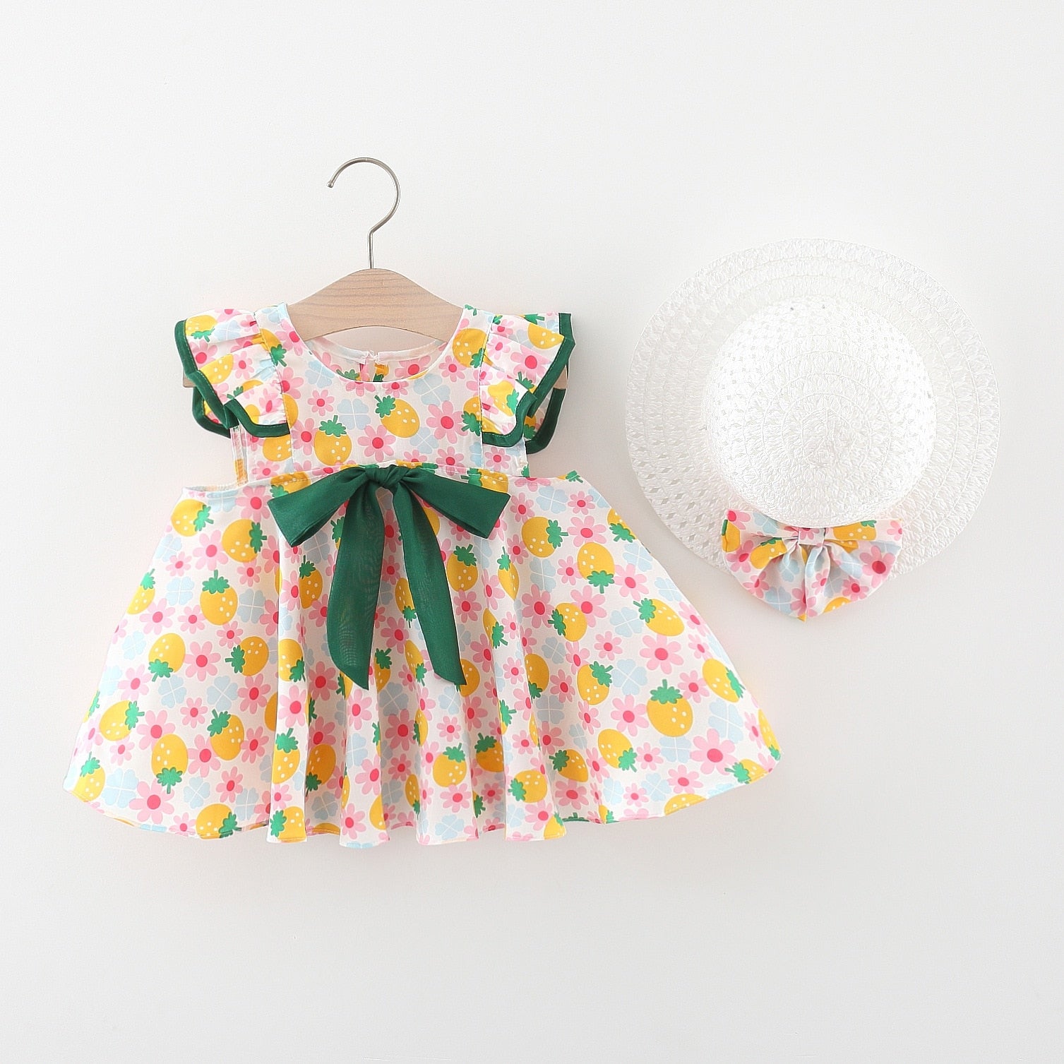 Sweet Strawberry Baby Girls' Summer Dresses Set