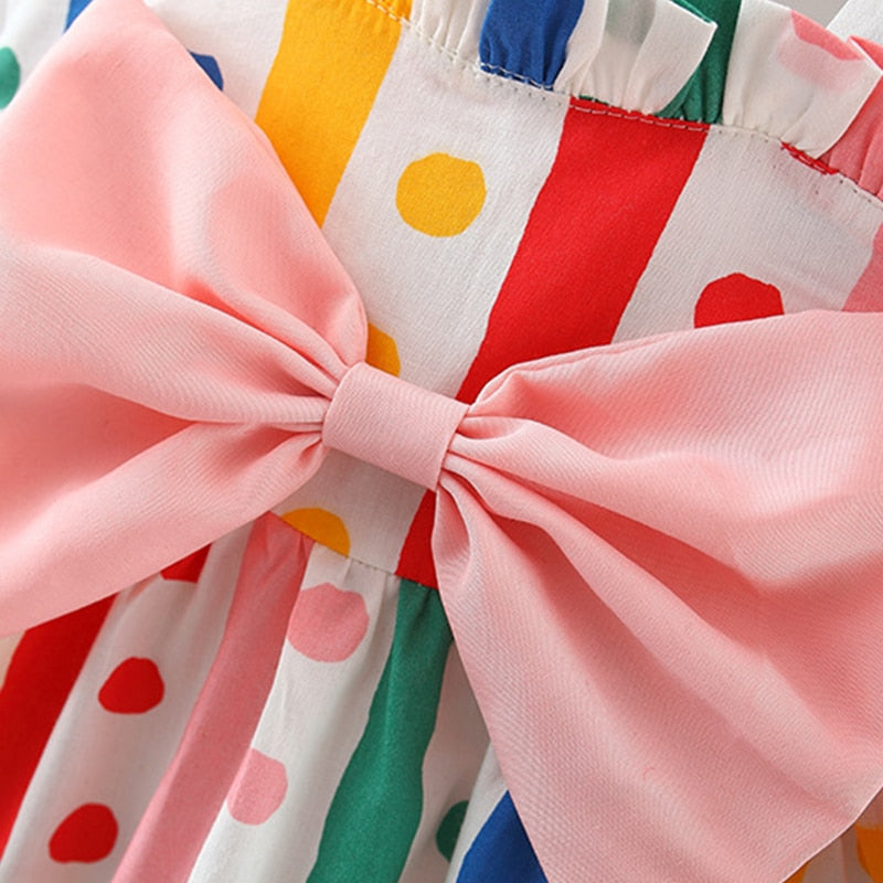 Colorful Polka Dot Birthday Party Dresses for Baby Girls