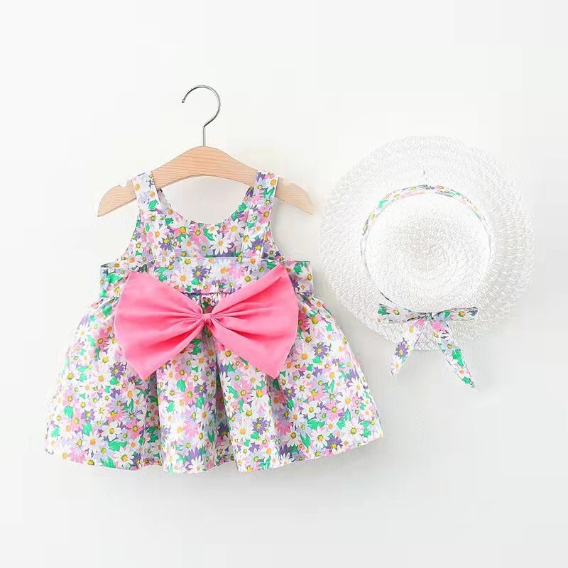 Sweet Summer Dresses for Baby Girls: Flower Prints with Bow Accents