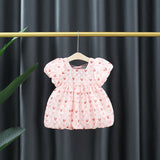 Korean Style Puff Sleeve Toddler Dress for Baby Girl - Sweet Summer Children Clothes Birthday Party Princess Dress