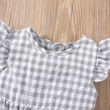 Cute Summer Plaid Rompers for Newborn Baby Girls