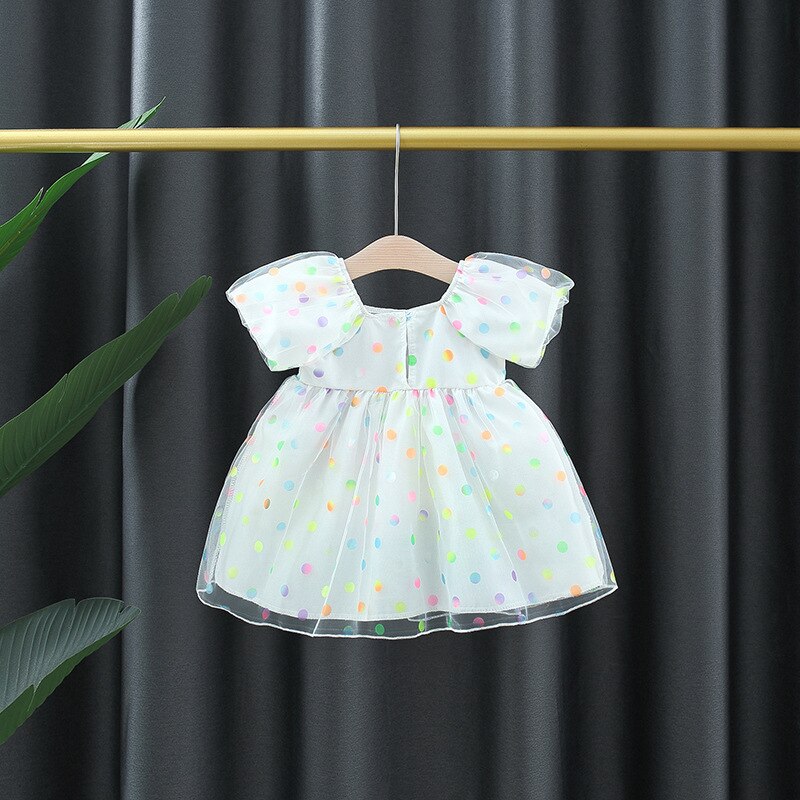 Colorful Polka Dot Party Princess Dresses for Baby Girls