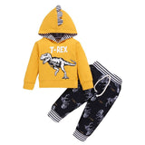 Adorable Baby Boys Bodysuit Set with Hooded Hoodie and Pants for Spring