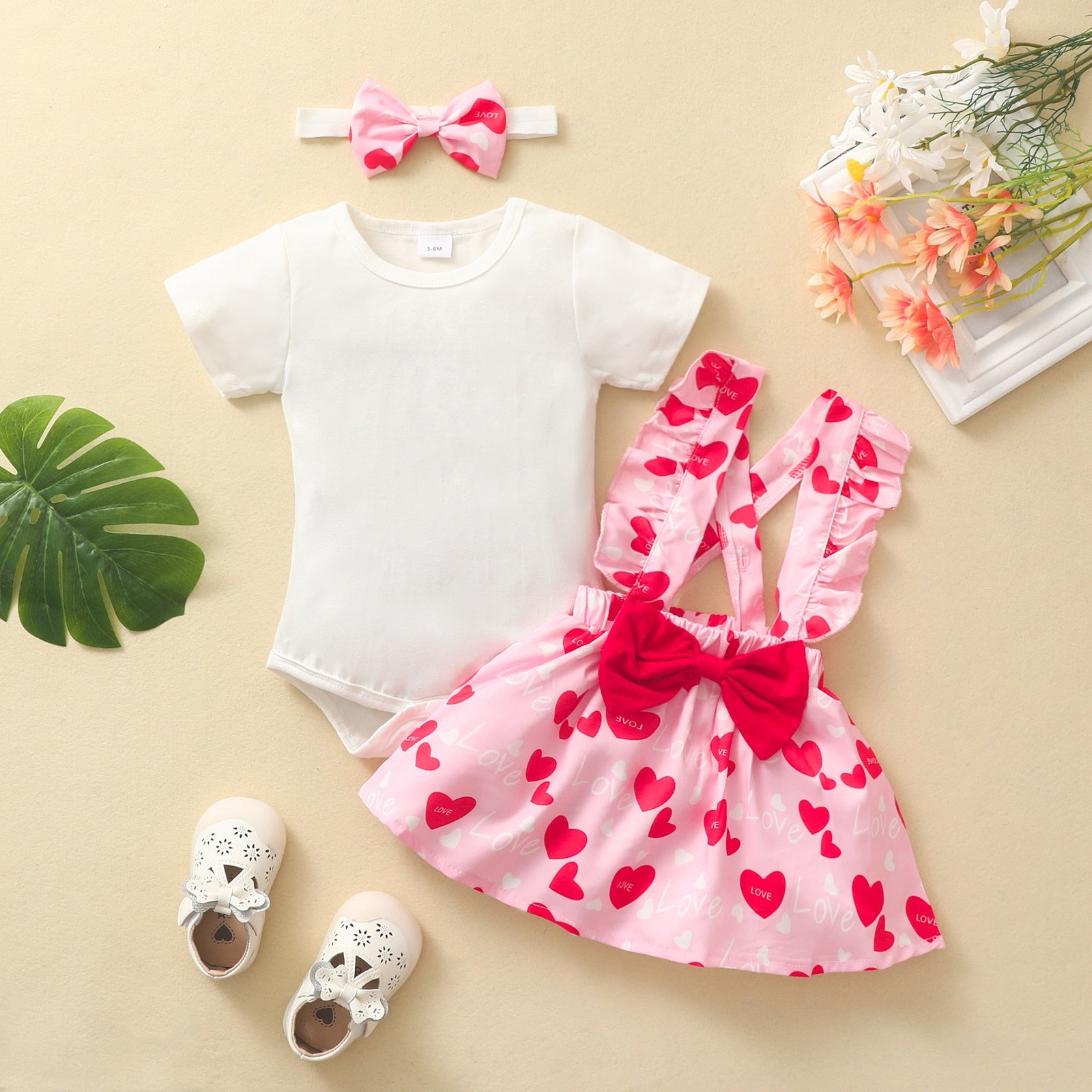 Cute and Stylish 3-Piece Infant Baby Girl Summer Clothes Set