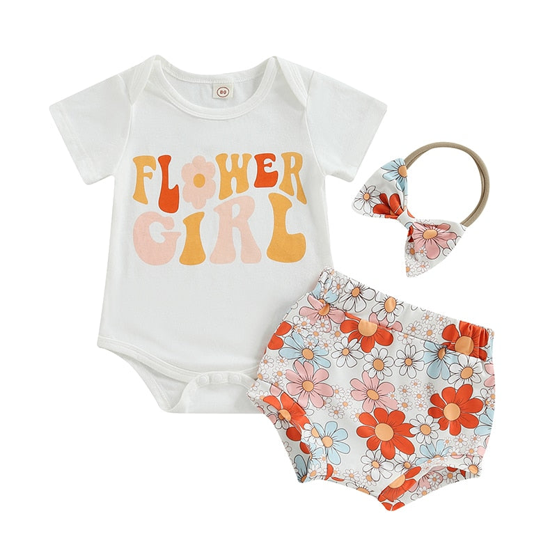 Adorable Newborn Baby Girls Summer Outfits Sets with Floral Touch