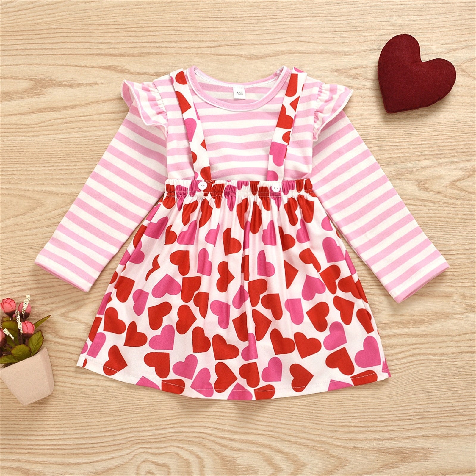 Adorable Toddler Girls Valentine's Day Clothes Sets