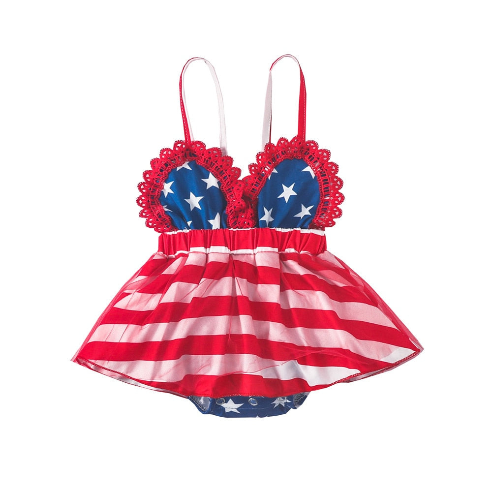 Dress Up Your Little One with Style and Comfort | Lace Bodysuits for Newborns | 4th of July Outfits with Suspenders | Adorable Baby Rompers for Party Overalls | Perfect for Kids Girls Toddler Costume