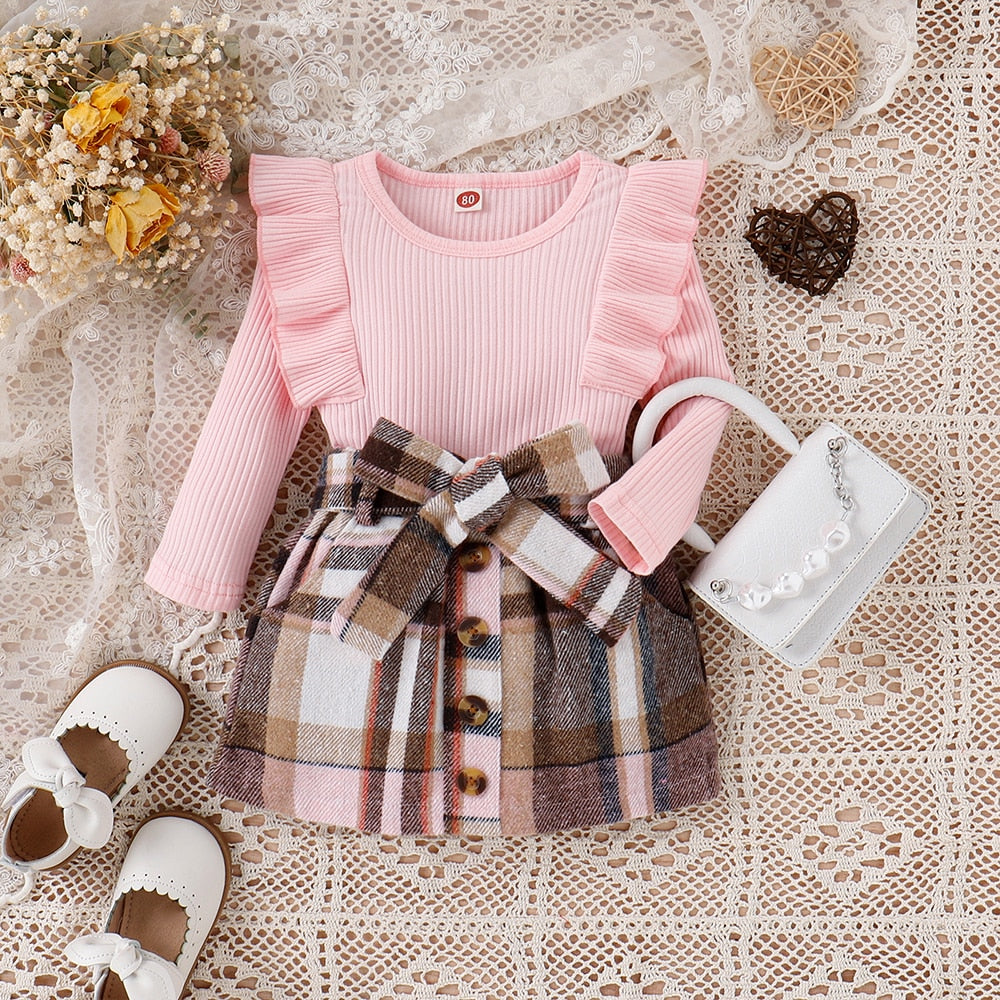 Stylish and Cute Dress Set for Little Girls - Perfect for Everyday Wear