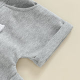Summer Toddler Baby Boys Outfits - Letter Print Short Sleeve T-shirt and Elastic Shorts 2pcs Clothes Sets