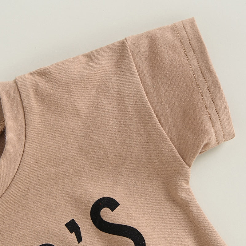 Cute Letter Printed Romper for Baby Boys