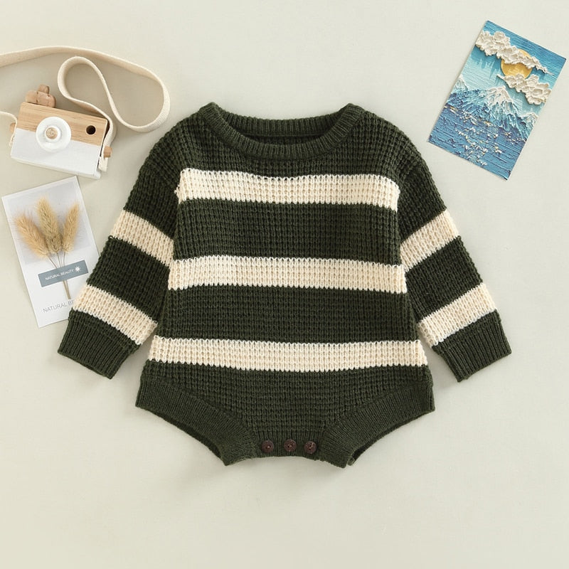 Cozy and Stylish Infant Knit Rompers for Fall and Winter