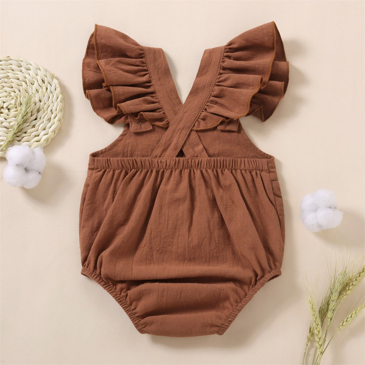 Newborn Infant Baby Boy Girl Bodysuit: Sleeveless, Backless, Summer Jumpsuit