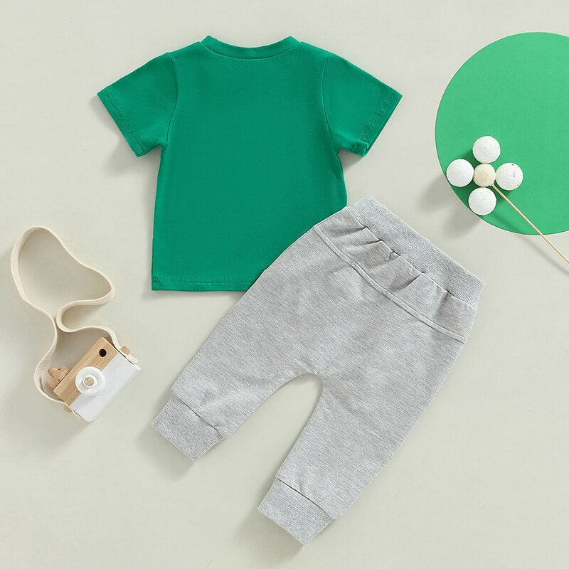 Celebrate St. Patrick's Day with this Toddler Boy Summer Clothes Set!