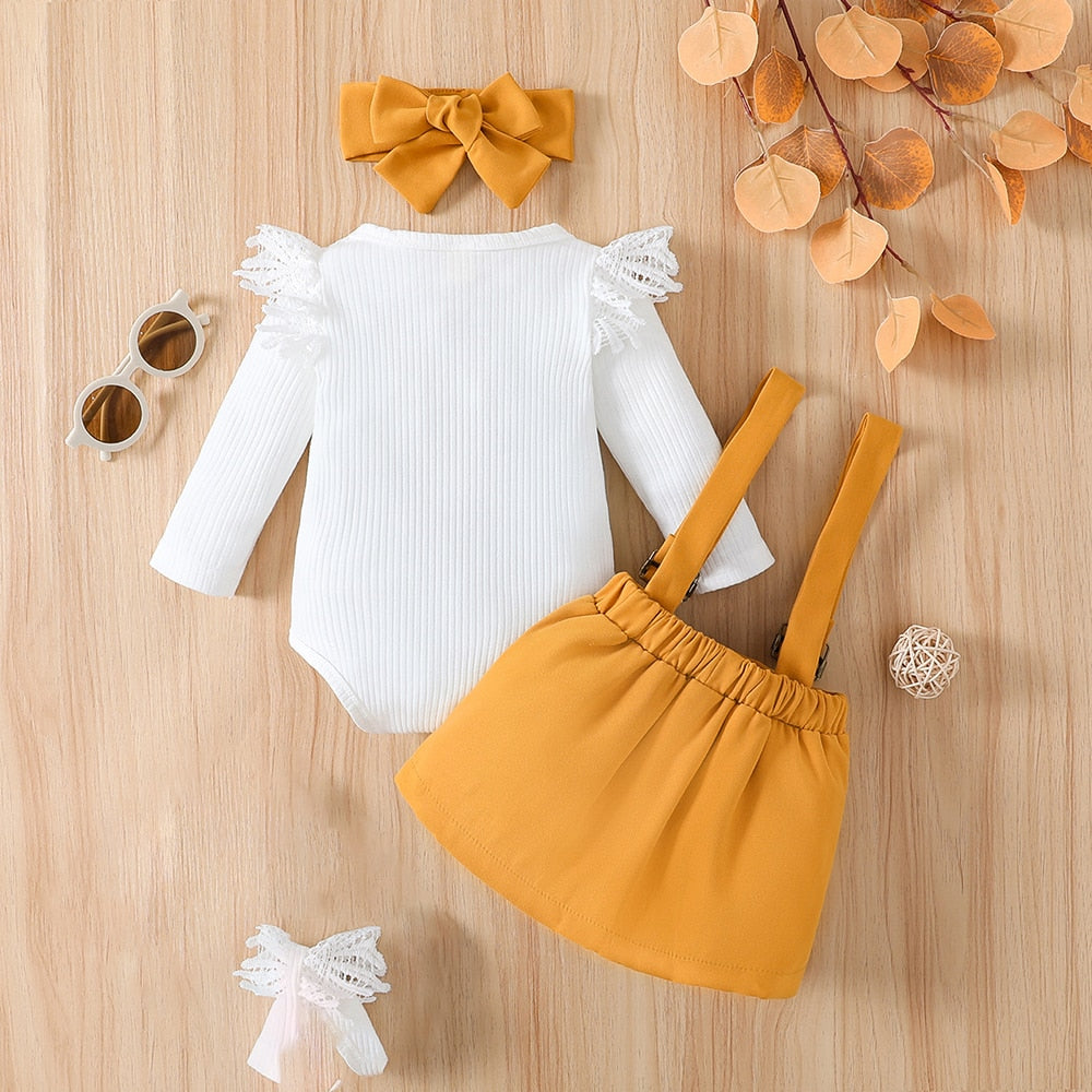 Stylish and Adorable Baby Girl Clothes Set - Perfect for Spring and Autumn