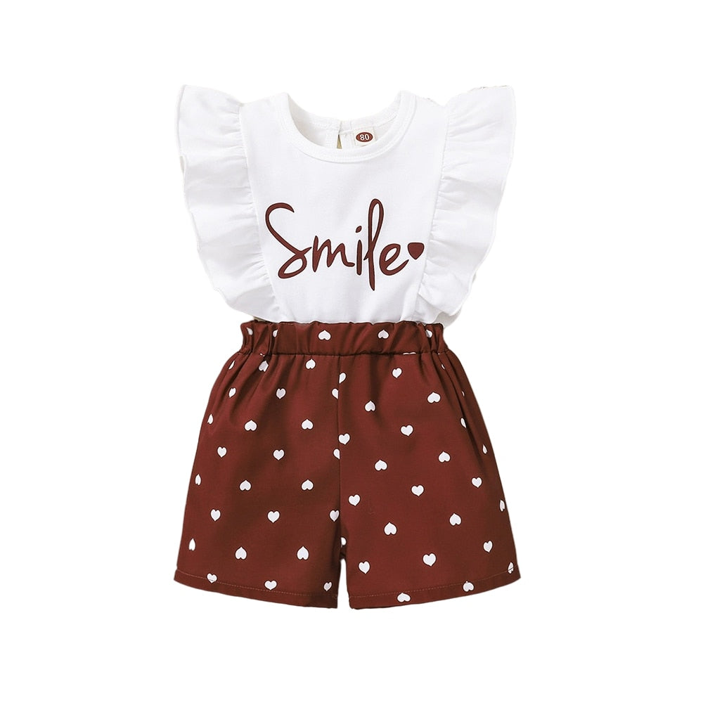 Adorable Heart Print Rompers for Baby Girls