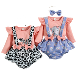 Adorable 3-Piece Animal Printed Baby Girl Clothes Set for 0-24 Months