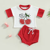 Adorable Fruit Patchwork Baby Girl Outfits for Summer
