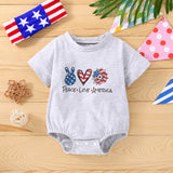 Cute Toddler Girls' Short Sleeve Letter Print Romper for Summer