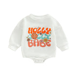 Adorable Autumn Newborn Baby Girls Rompers with Cute Letter and Flower Print