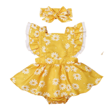 Adorable Valentine's Day Outfit for Baby Girls - Heart Printed Bodysuit Dress and Romper Set