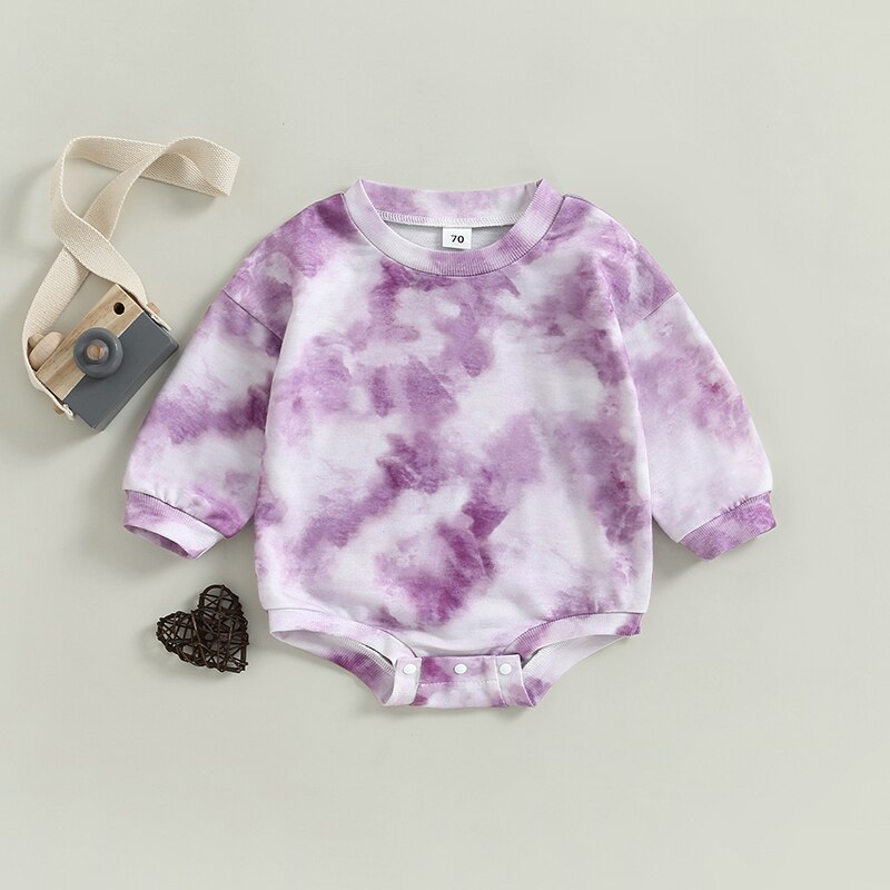 Trendy Tie Dye Rompers for Newborn Baby Girls and Boys