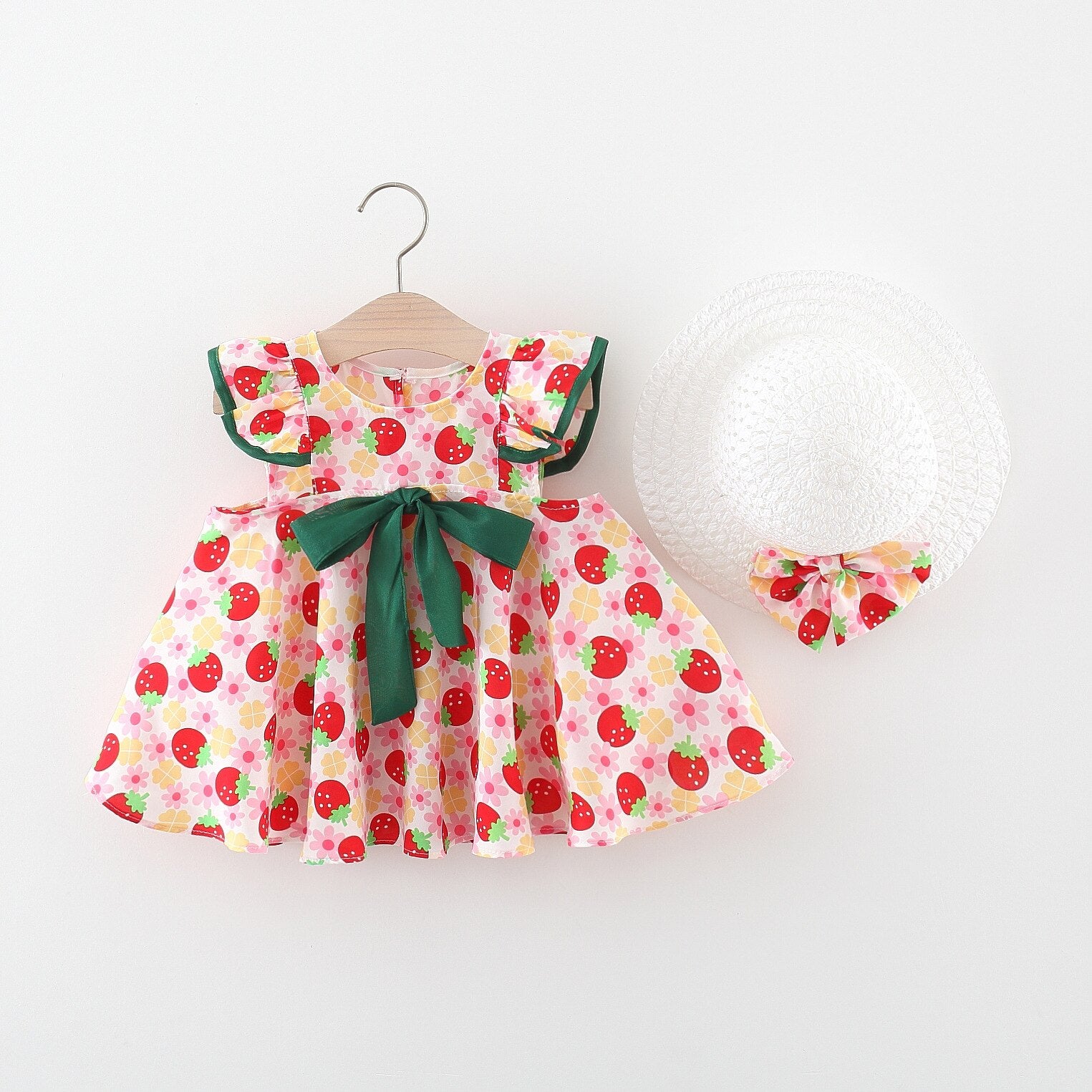 Sweet Strawberry Baby Girls' Summer Dresses Set