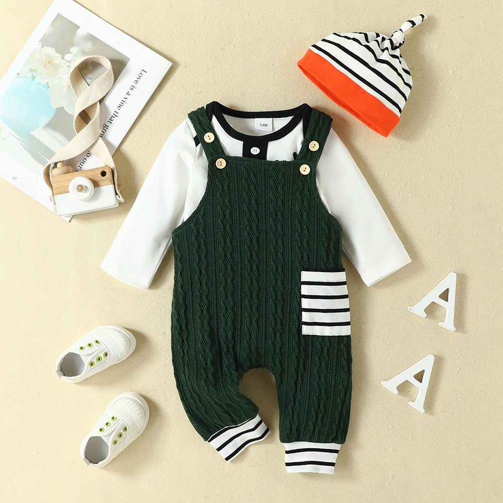 Stylish and Comfortable 3-Piece Outfit Set for Baby Boys