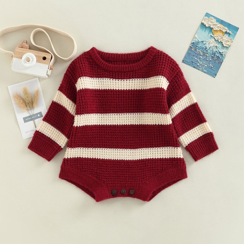 Cozy and Stylish Infant Knit Rompers for Fall and Winter