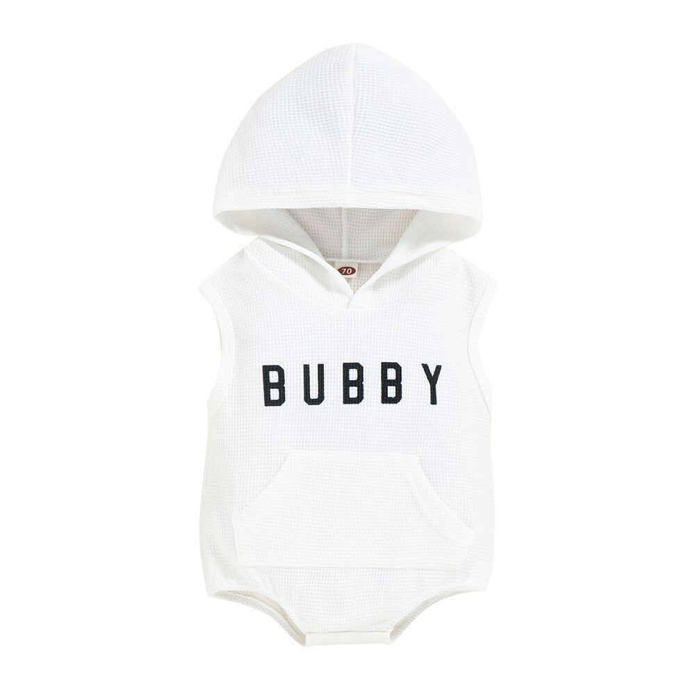 Summer Newborn Sleeveless Hooded Romper for Baby Boys and Girls