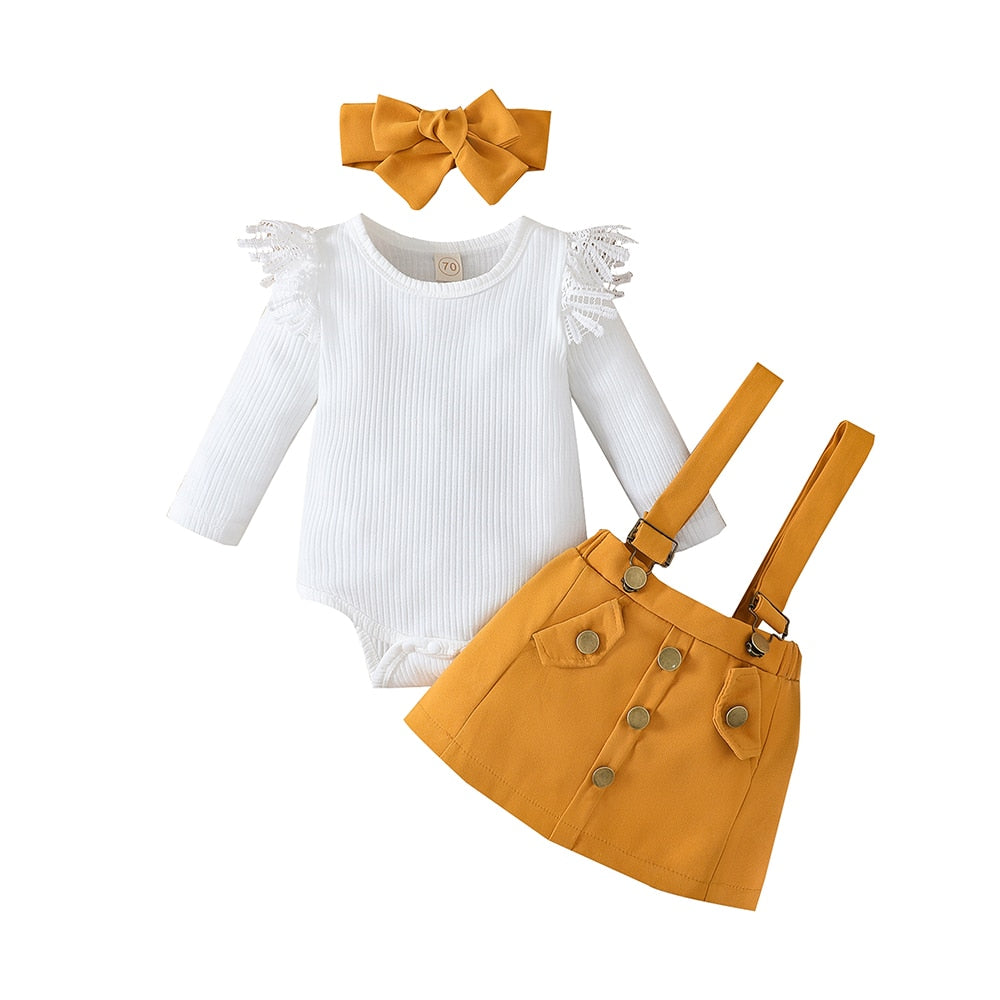 Stylish and Adorable Baby Girl Clothes Set - Perfect for Spring and Autumn