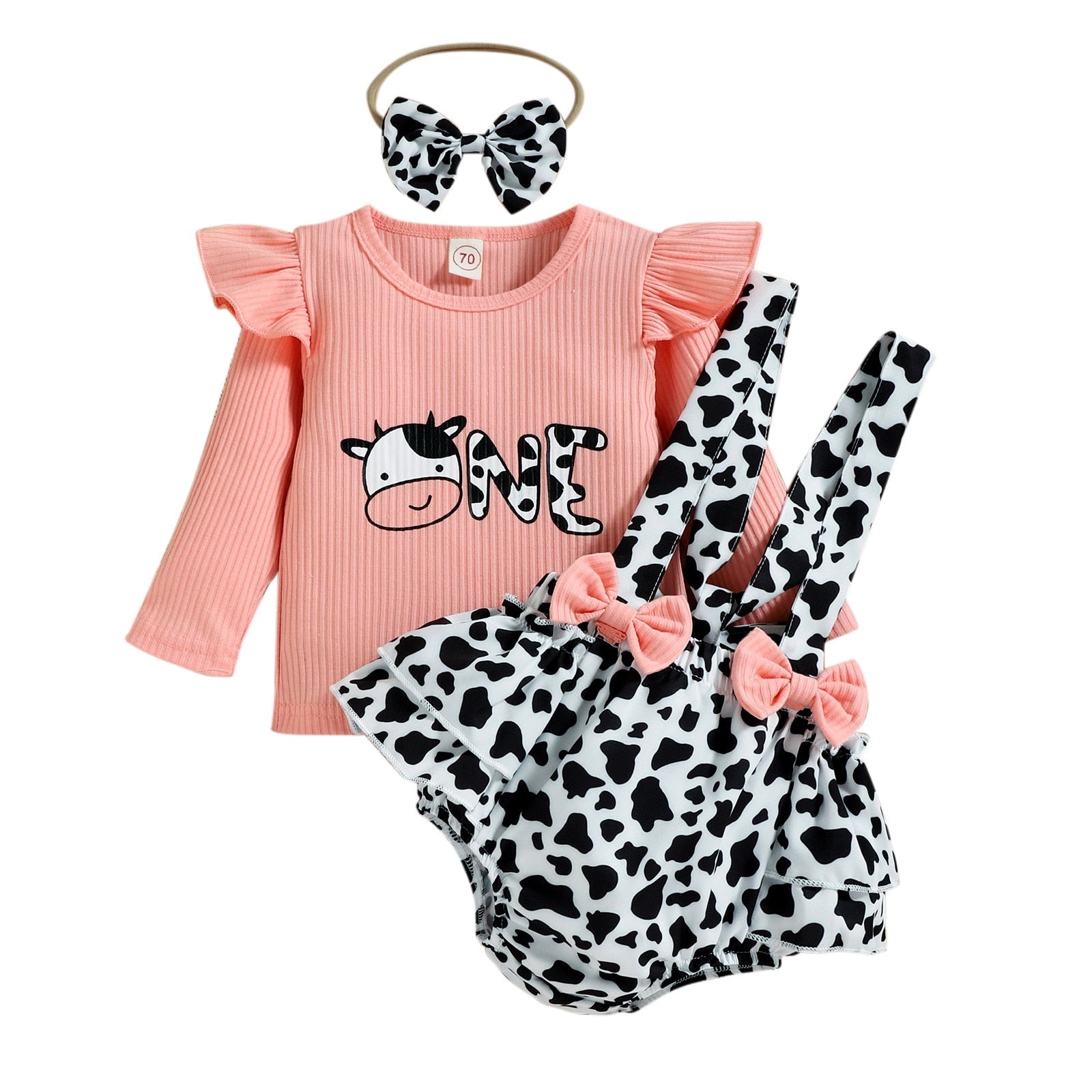 Adorable 3-Piece Animal Printed Baby Girl Clothes Set for 0-24 Months