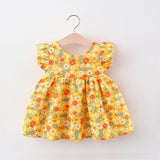 Summer Sweet Floral Baby Girl Dresses for Toddler Girls