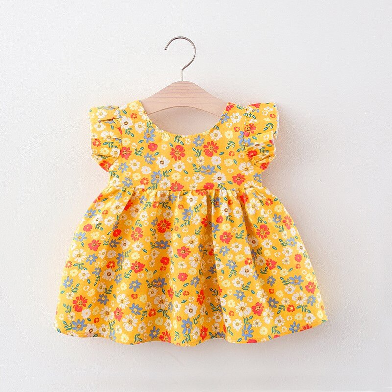 Summer Sweet Floral Baby Girl Dresses for Toddler Girls