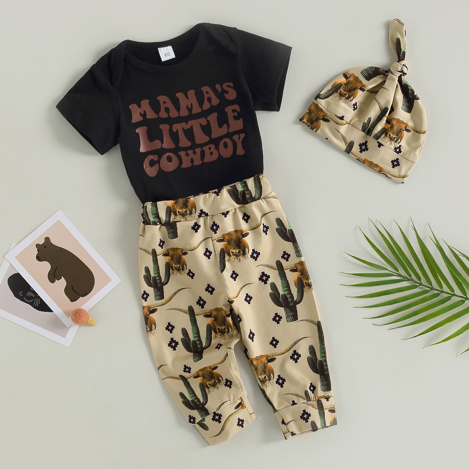 Adorable Newborn Infant Baby Boys Clothes Set with Letter Boots Print Romper, Pants, and Hat for Summer Outfits