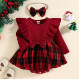 Adorable 3-18M Baby Girls' Dress Set with Bodysuit, Romper, and Skirt for a Fashionable Look