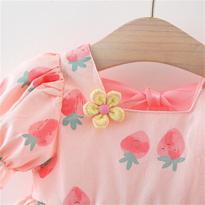 Sweet Strawberry Baby Girl Dress for Summer