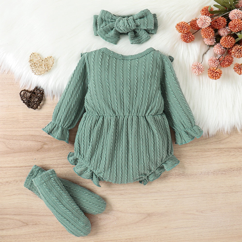 Adorable 3-Piece Dress Set for Baby Girls - Perfect for Any Occasion