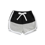 Summer Kids Boys Casual Shorts Patchwork Color Elastic Waist Knee Length Beach - Babbez