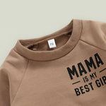 Boys Outfits Newborn Toddler Clothes Set Letter Print Long Sleeve Sweatshirt Tops and Elastic Casual Striped Pants Tracksuit - Babbez