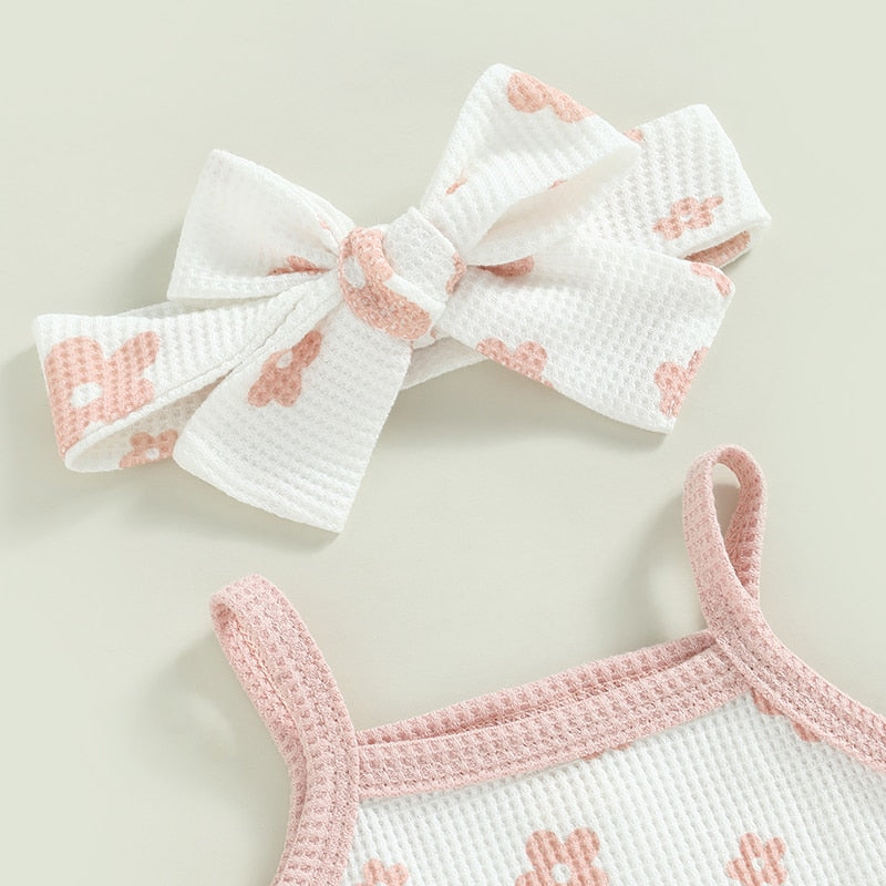 Summer Floral Baby Girl Clothes Set