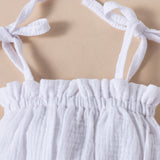 Toddler Girls Summer Clothes Set: Strap Top and Floral Flared Pants