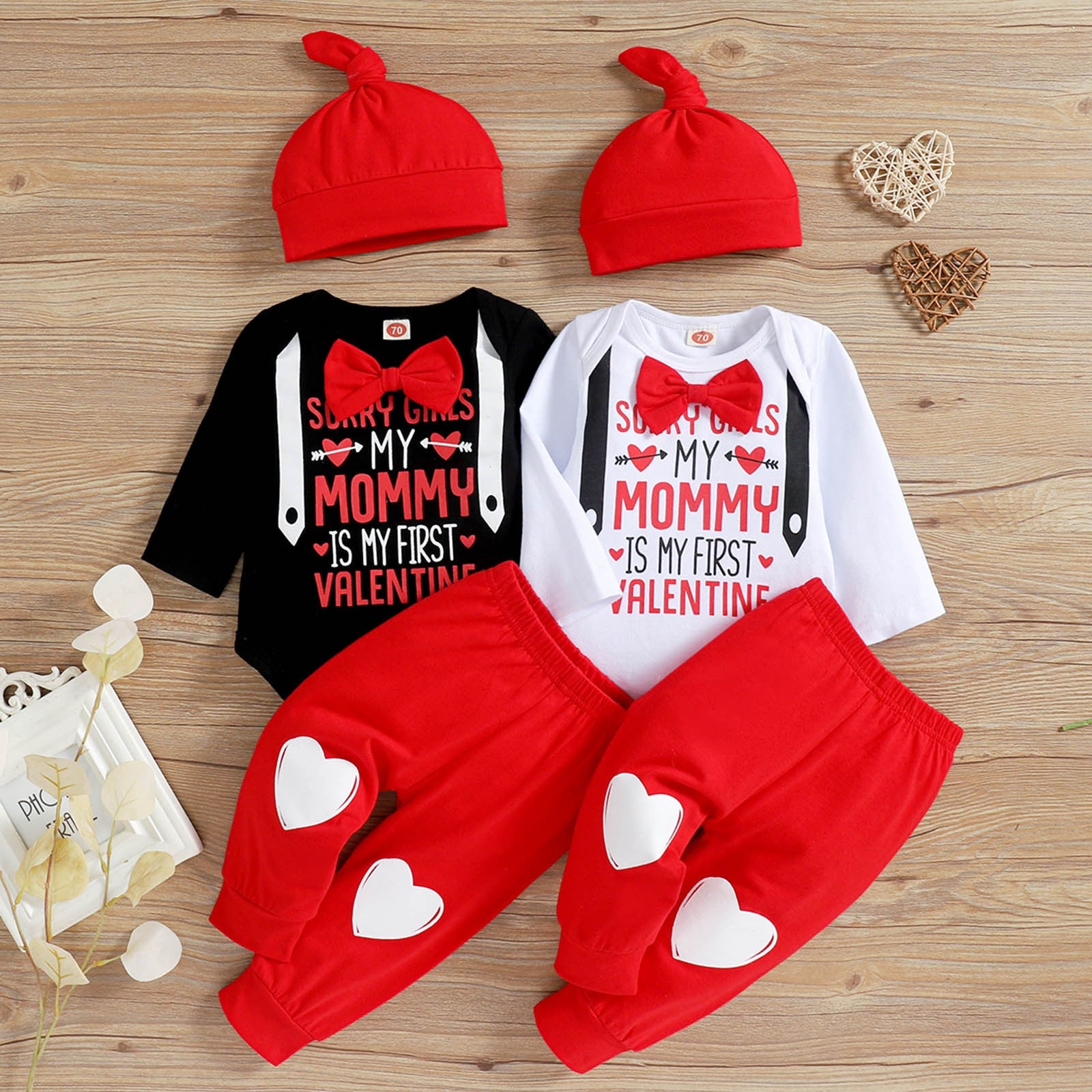 Adorable Newborn Infant Baby Boys Clothes Sets for Valentine's Day Outfits
