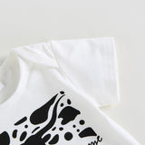 Adorable Summer Outfits for Newborn Baby Girls: Cow Letter Print Bodysuits and High Waist Shorts
