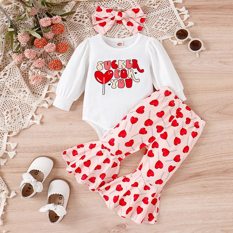 Adorable Valentines Day Outfit for Infant Baby Girls