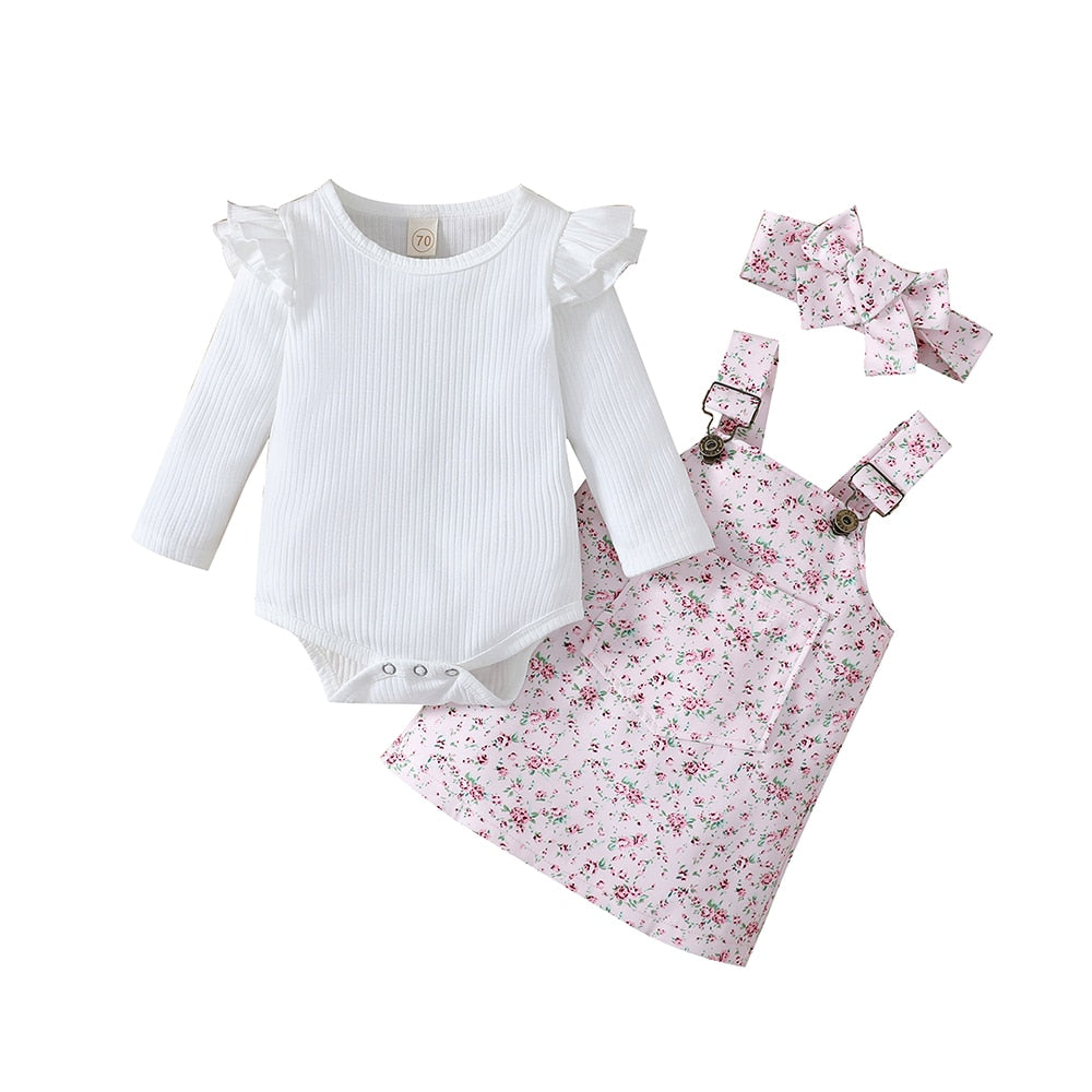 Stylish and Adorable Baby Girl Clothes Set - Perfect for Spring and Autumn