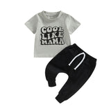 Adorable Summer Toddler Boys Clothes Set with Cartoon Cow and Letter Print