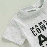 Fashionable Summer Clothing Set for Toddler Boys - Short Sleeve T-shirt and Elastic Waist Shorts