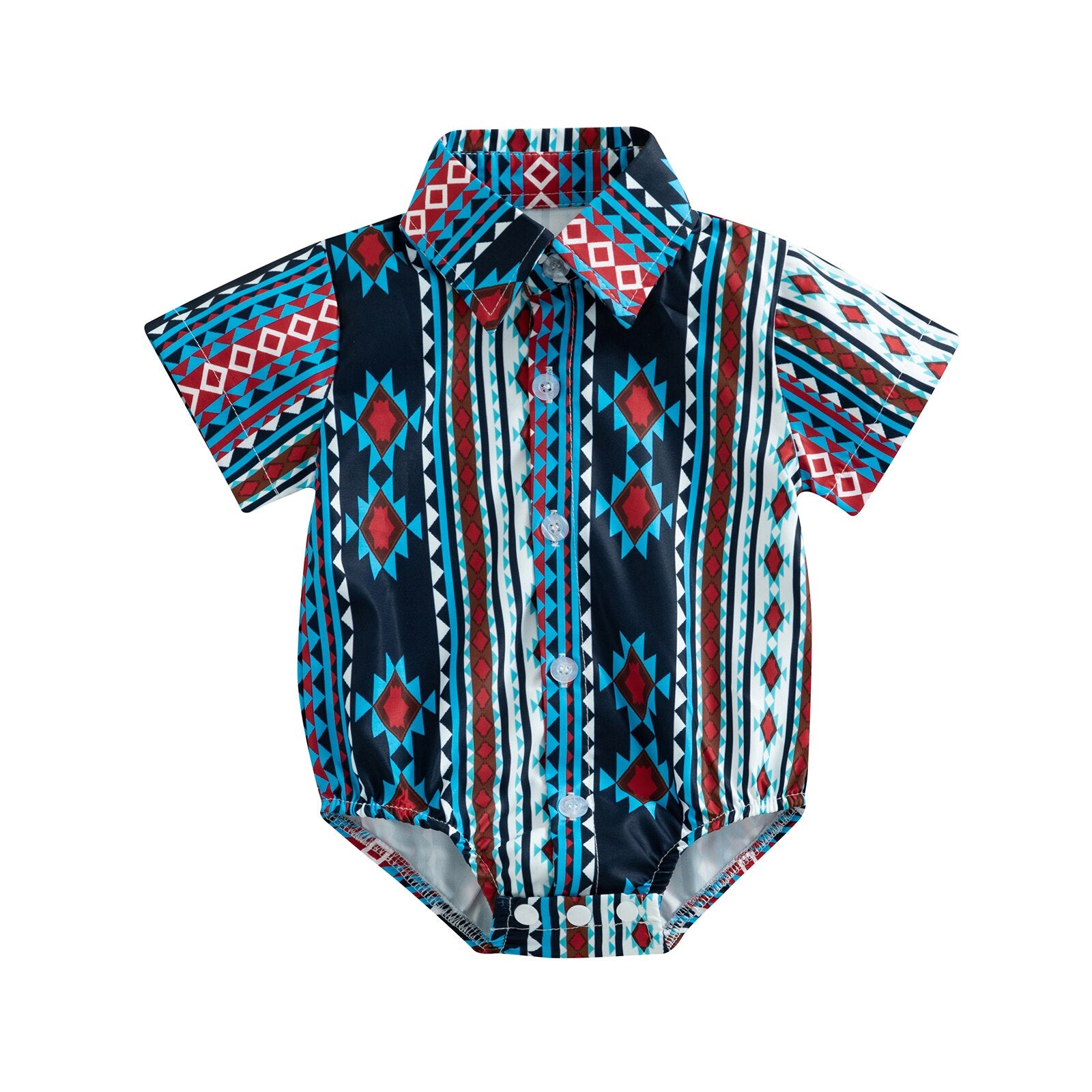 Adorable Western Baby Shirt Romper for Newborn Infant Boys - Perfect for Summer Casual Wear