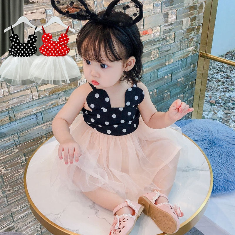 Baby Girl Polka Dot Birthday Party Princess Dresses - Babbez