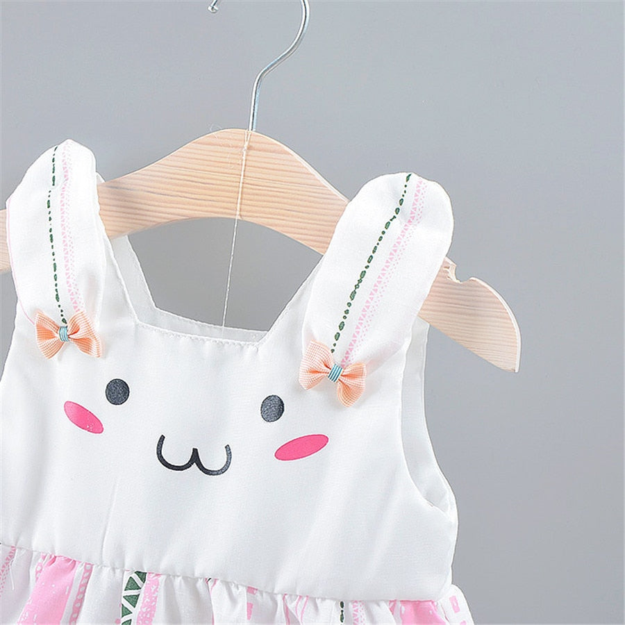 Simple Baby Girl Dress Sleeveless Cotton - BabbeZz